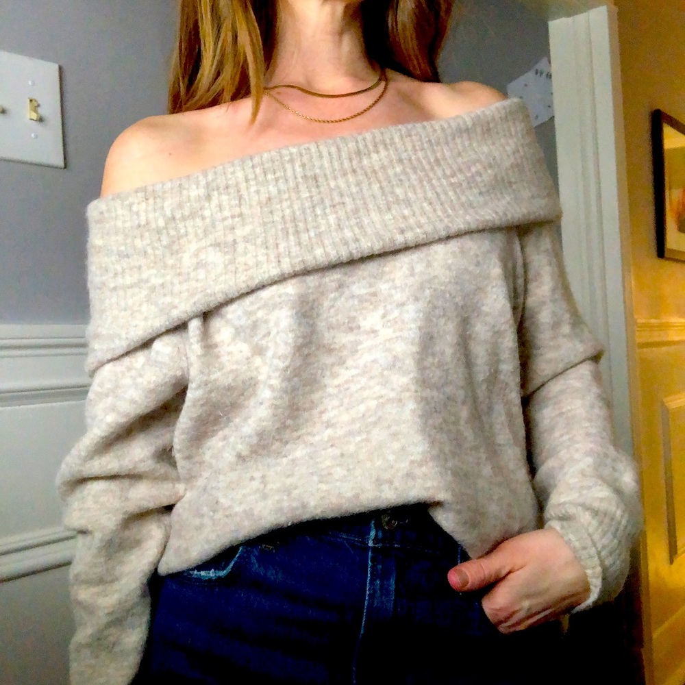 Wilfred Free - Off the Shoulder Knit Sweater